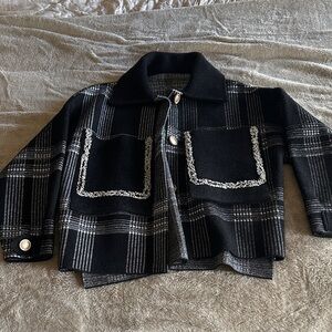 Elegant Black Plaid Shacket